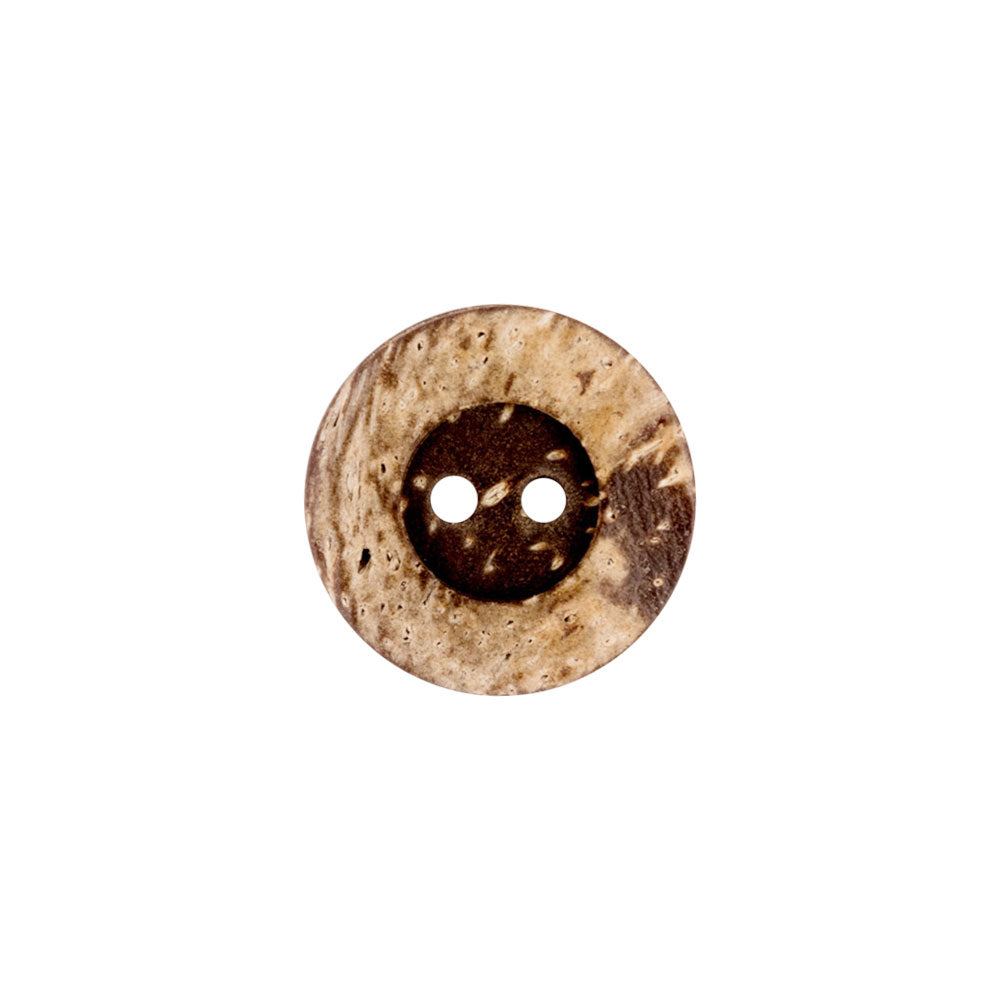 Botón Coco Redondo Café