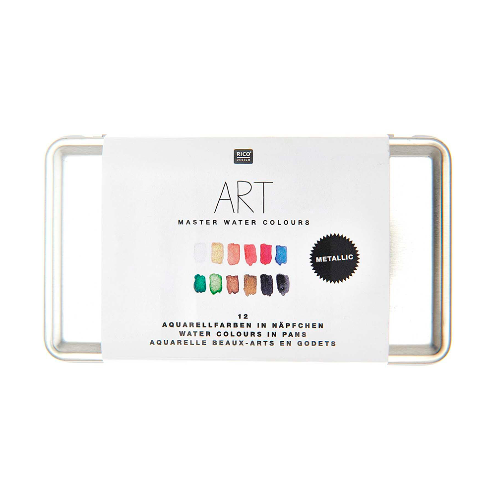 Acuarelas Art 12 Colores Metalizados