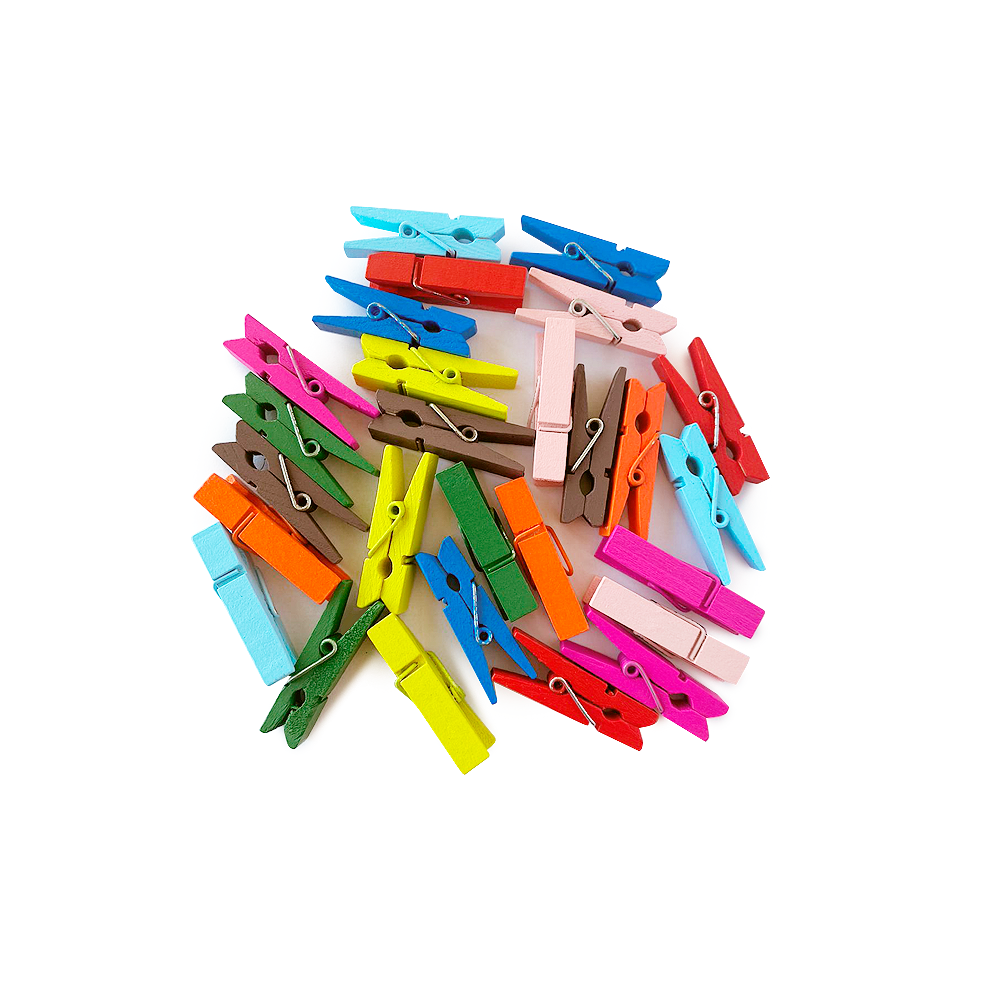 Mini Pinzas Colores 3,5cm 27 Un