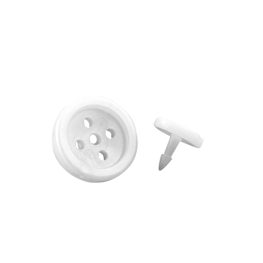 Botón de Camisa a Presión Blanco 11mm 6UN - Hemline