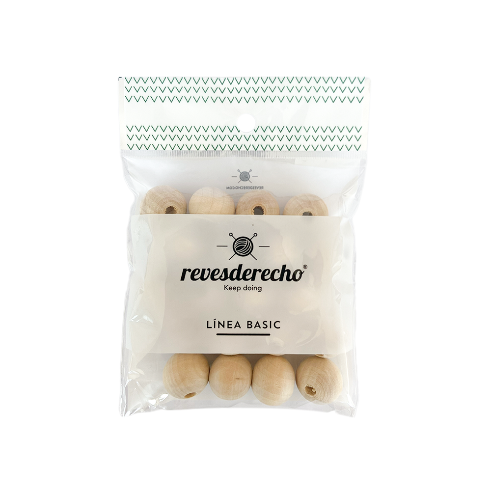 Cuenta Madera Circular 20MM 20Un