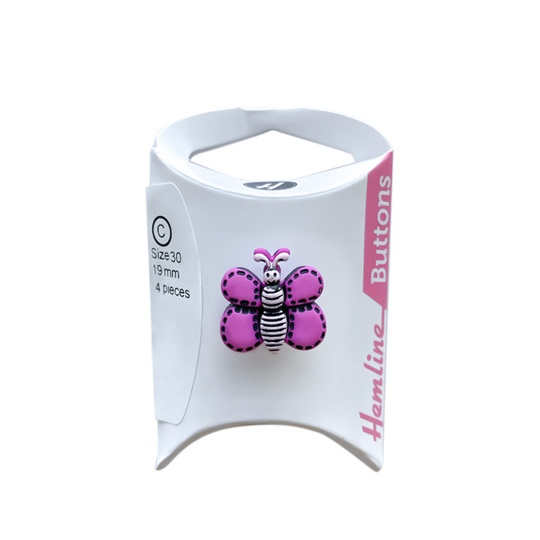 Botón Plástico Abeja 19 MM 4 Un