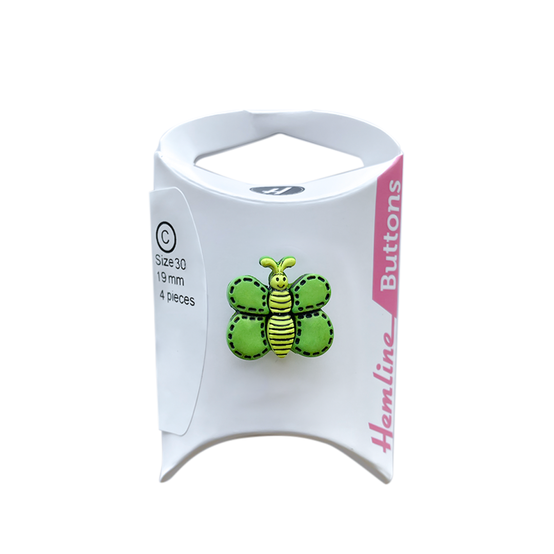 Botón Plástico Abeja 19 MM 4 Un