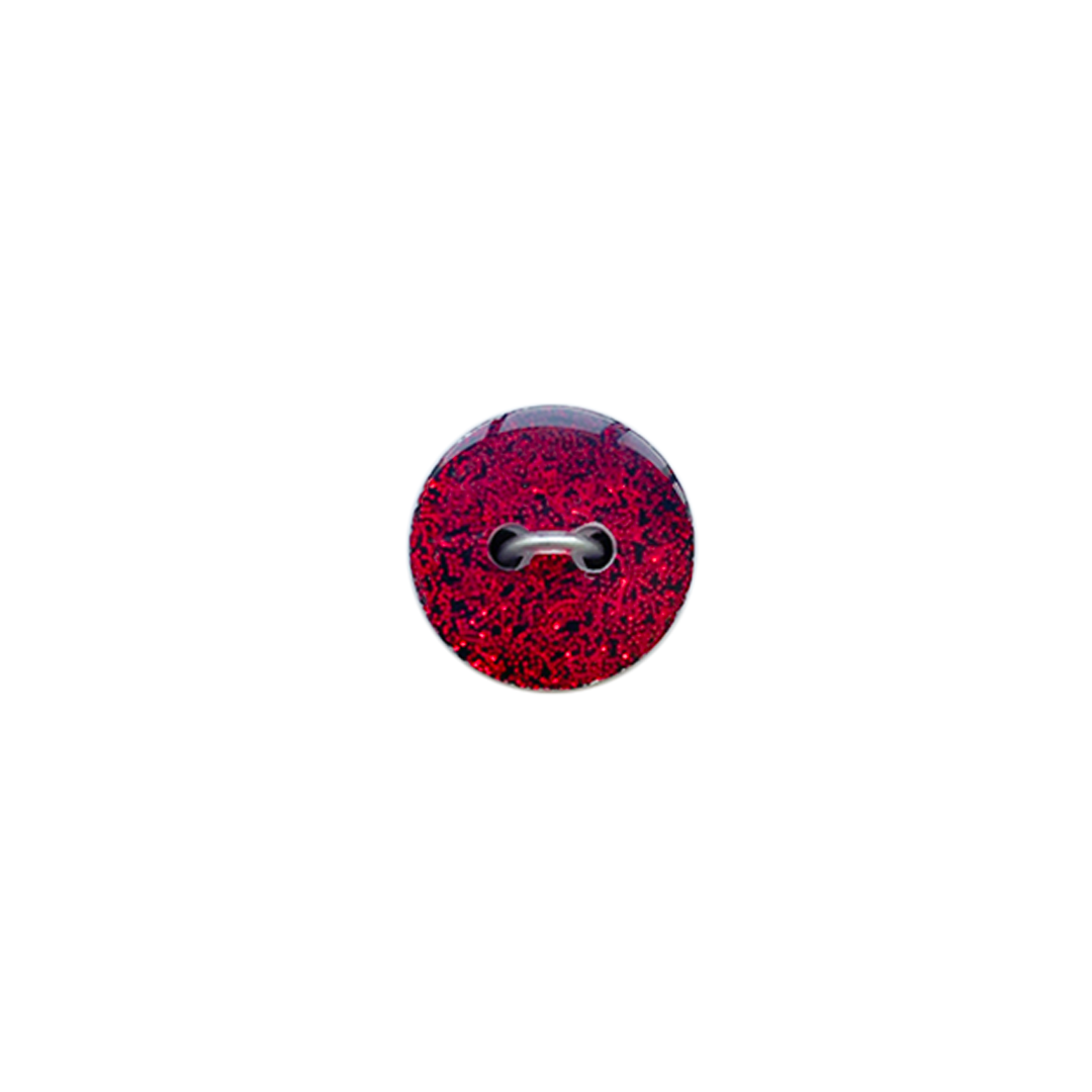 Botón Plástico Redondo Glitter 14MM 8UN