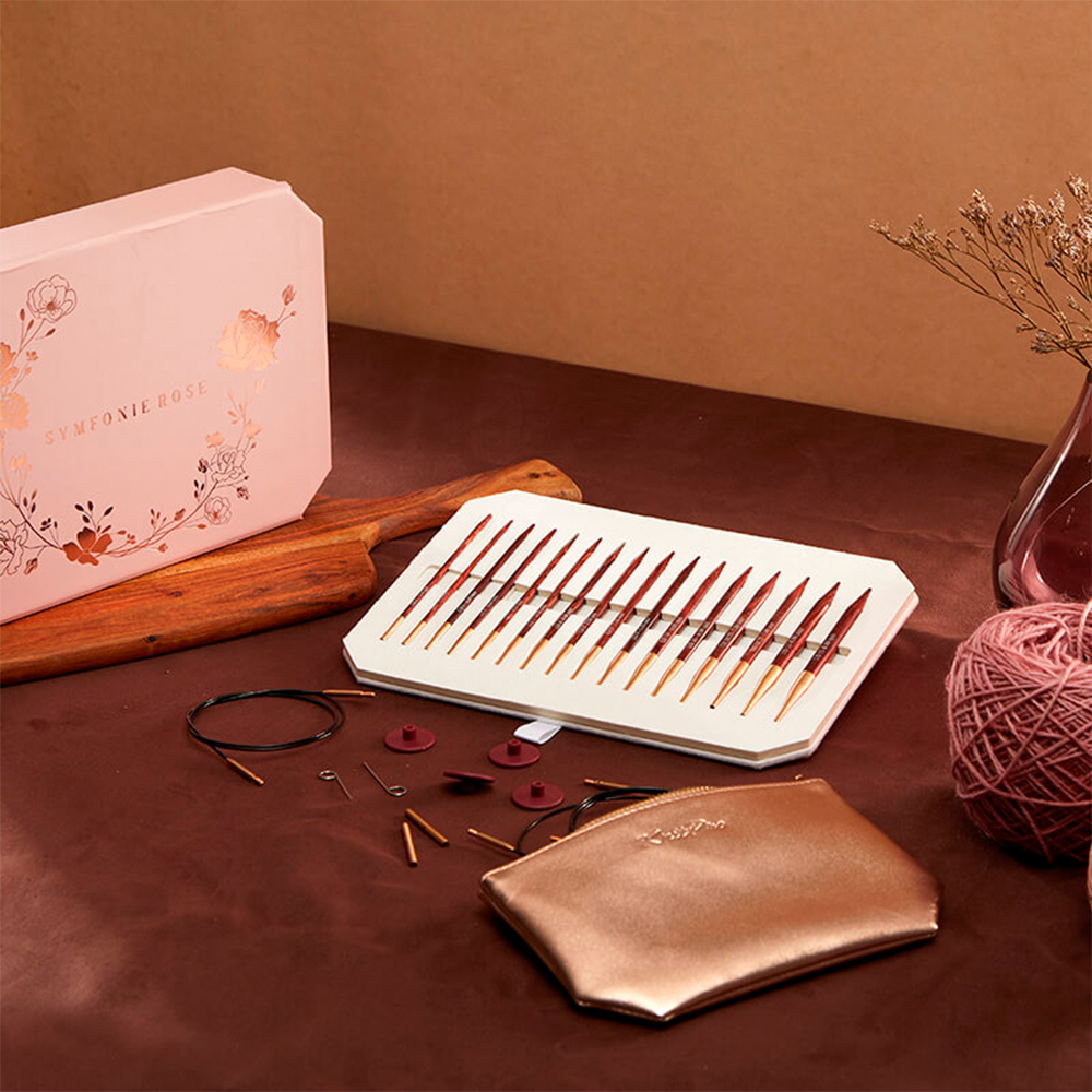 Set Palillos Intercambiables Symfonie Rose - KnitPro