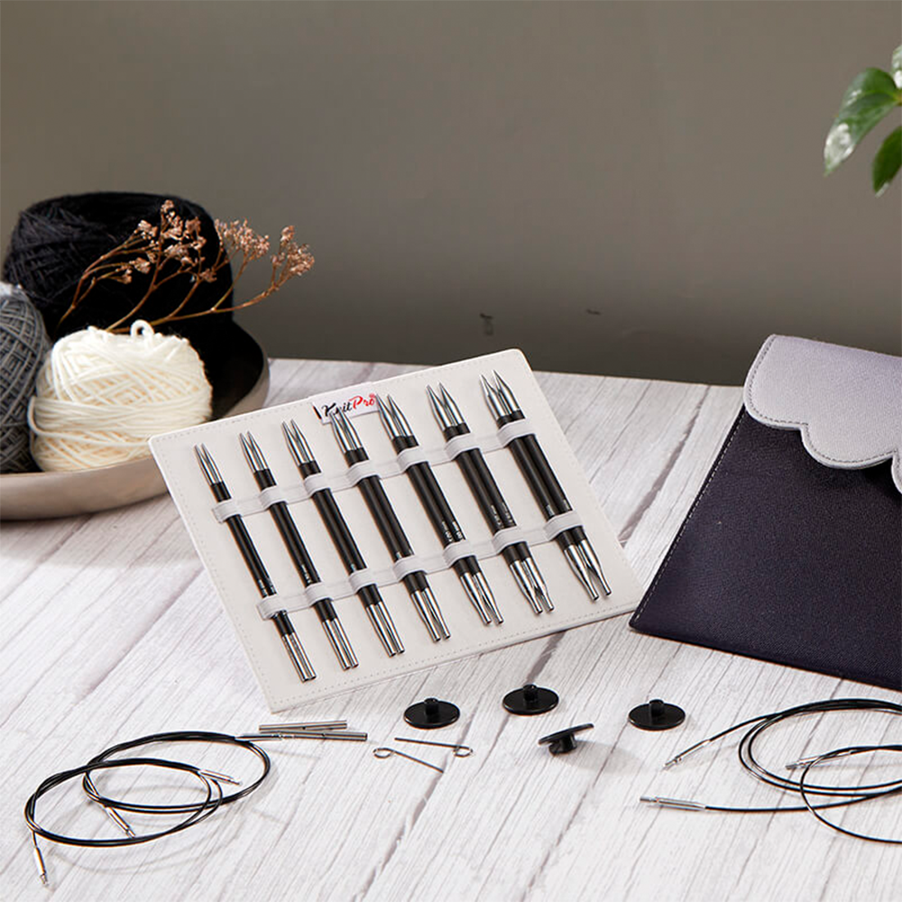 Set Deluxe Palillos Intercambiables Karbonz Knit Pro
