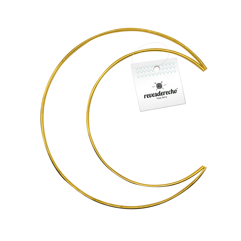 Argolla Metálica Luna Gold 25 cm