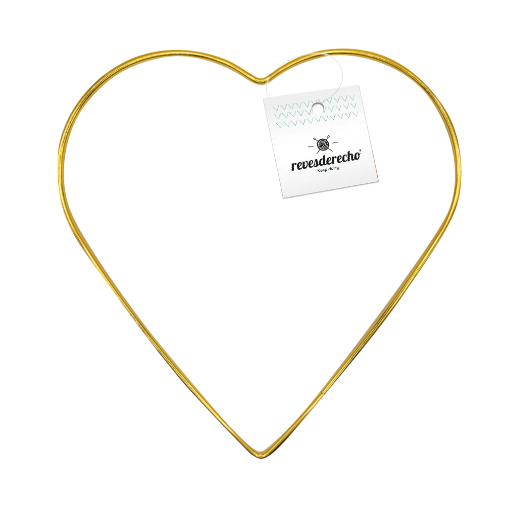 Argolla Metálica Corazón Gold 25 cm