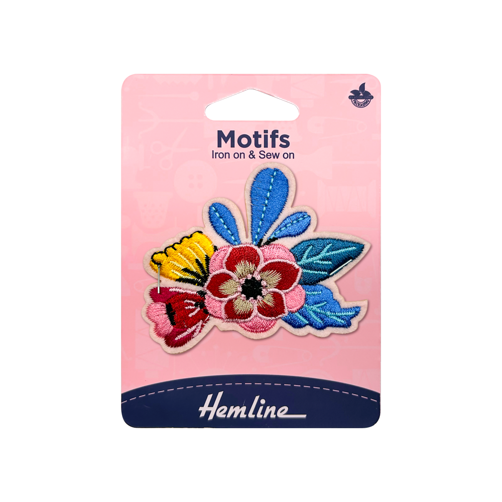 Parche Iron-On Flores 6.8X6Cm
