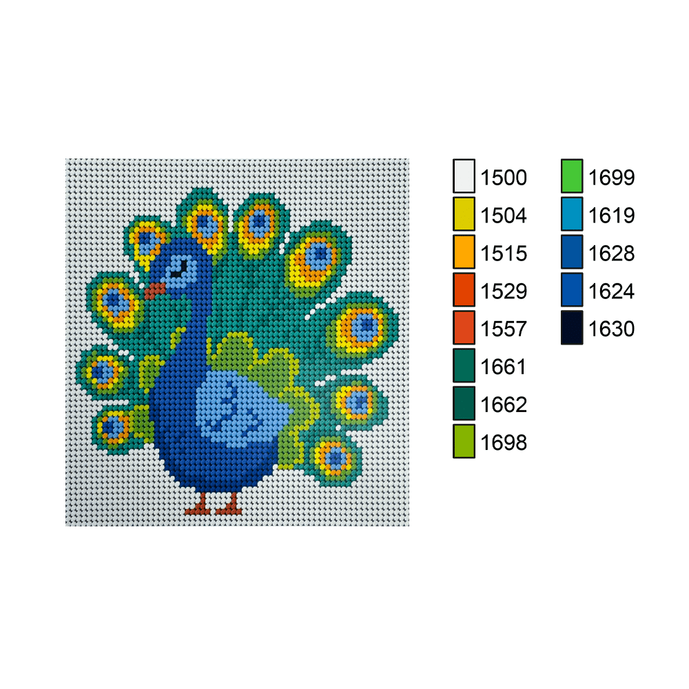 Esterilla Pavo Real 15x15