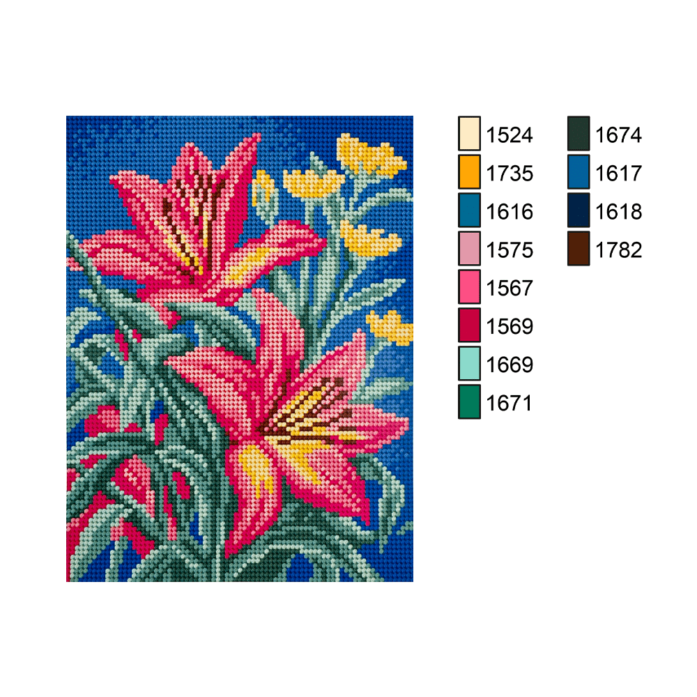 Esterilla Lirios 18x24