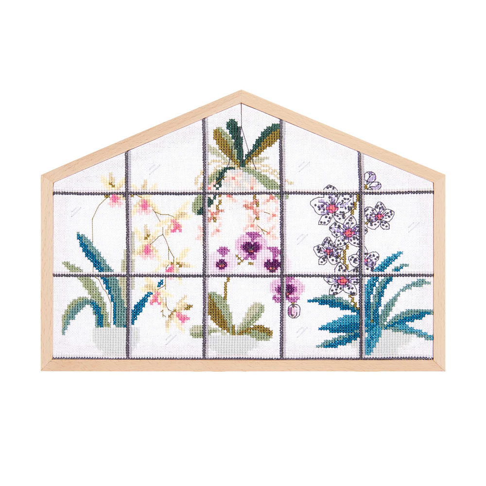 Kit de Bordado Punto Cruz Orquídeas