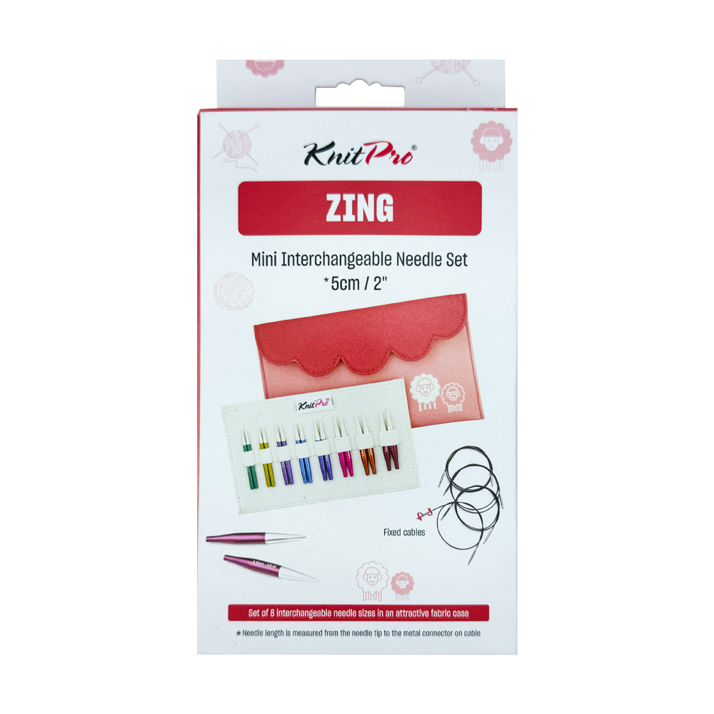 Set de Palillos Intercambiable Zing Mini 5 cm - KnitPro