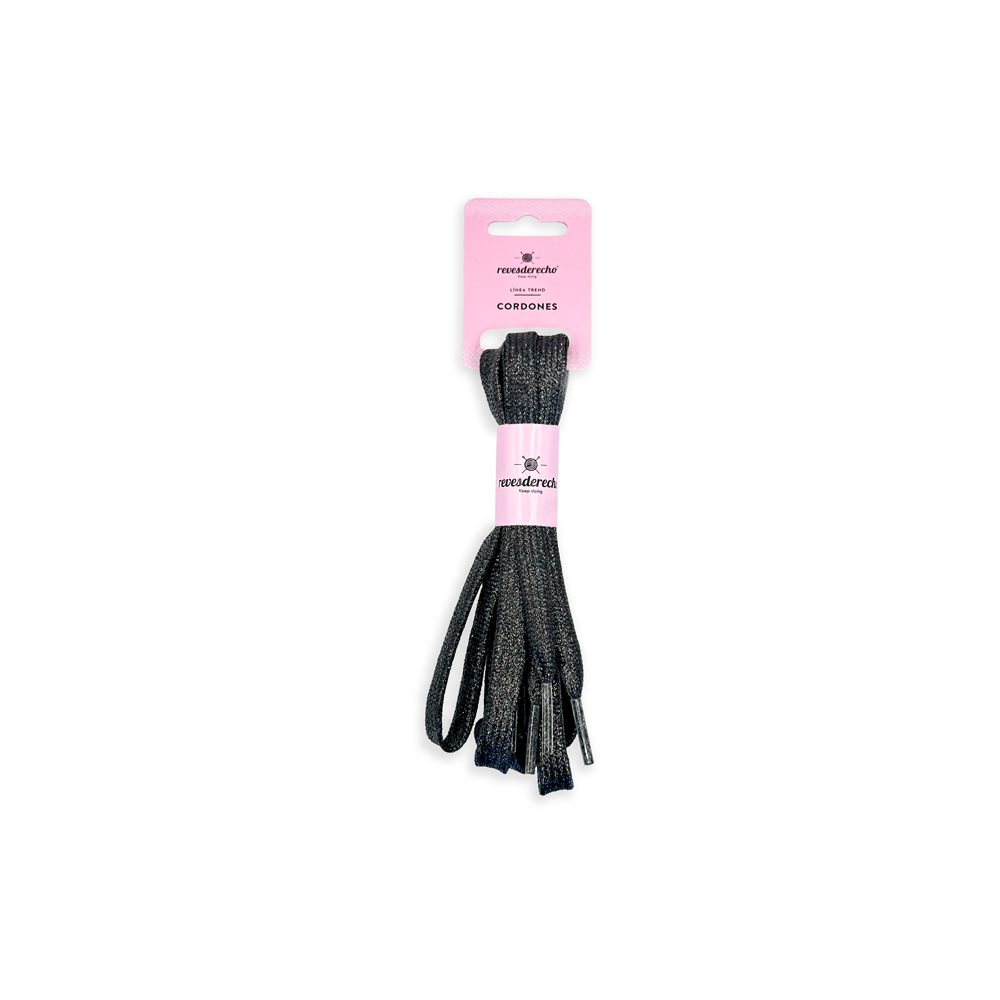 Cordones Planos con Glitter 110 cm - Revesderecho