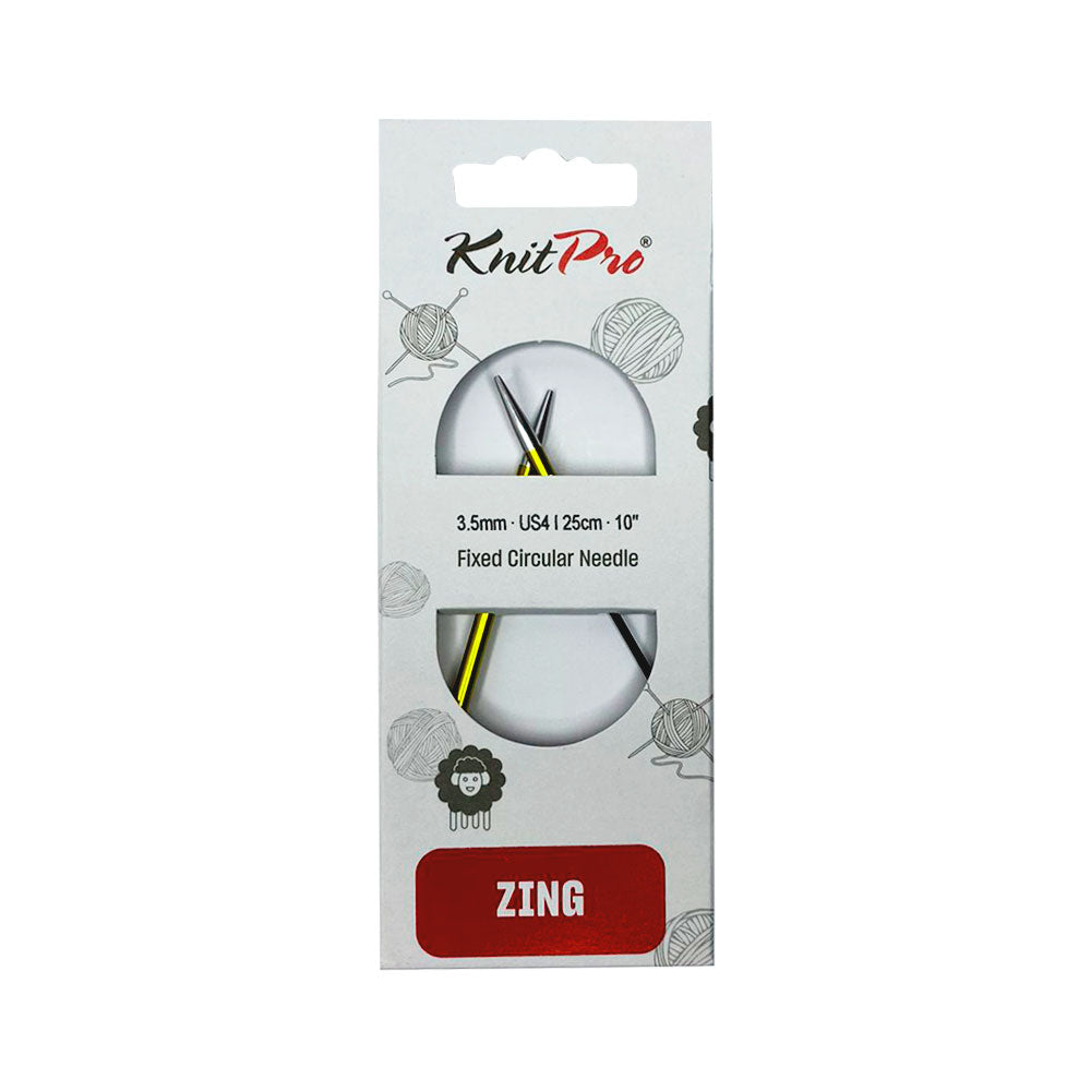 Palillo Circular Asimétrico Zing 25 cm - Knit Pro