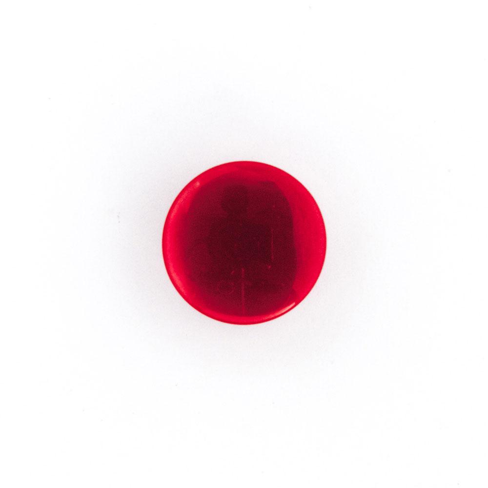 Bot&amp;oacute;n Pl&amp;aacute;stico Redondo Plano Rojo