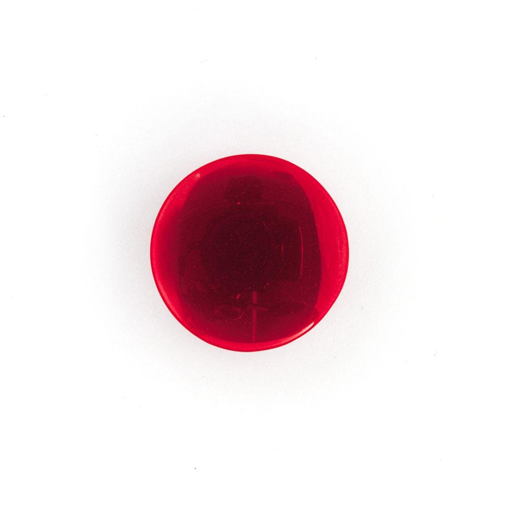 Bot&amp;oacute;n Pl&amp;aacute;stico Redondo Plano Rojo