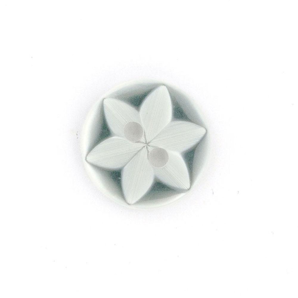 Bot&oacute;n Pl&aacute;stico Redondo Estrella Blanco