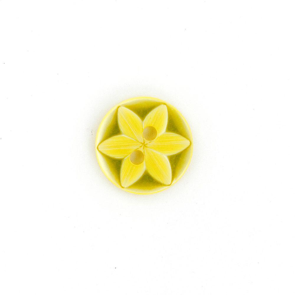 Bot&oacute;n Pl&aacute;stico Redondo Estrella Amarillo
