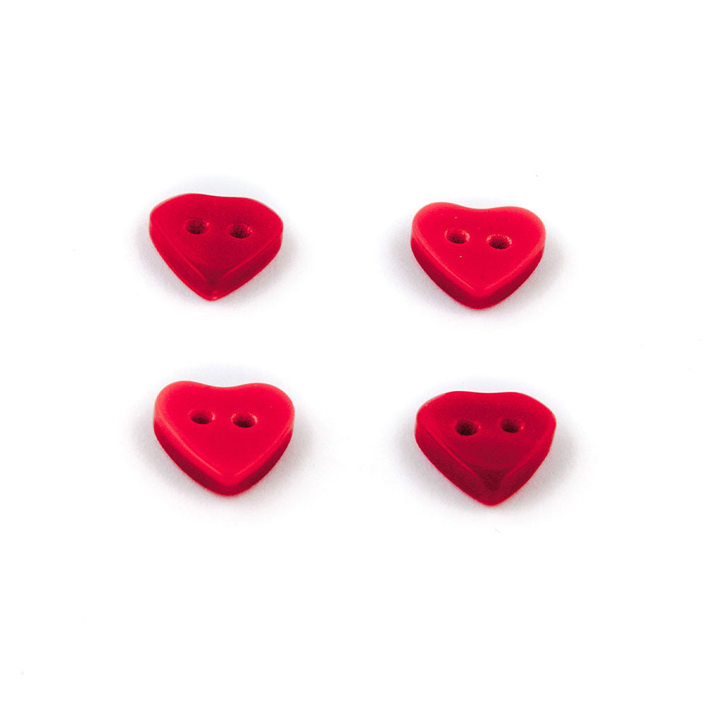 Bot&amp;oacute;n Pl&amp;aacute;stico Coraz&amp;oacute;n Rojo
