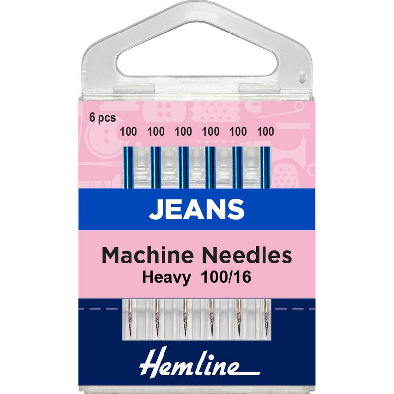 Aguja jeans para m&aacute;quina #100/16 Hemline