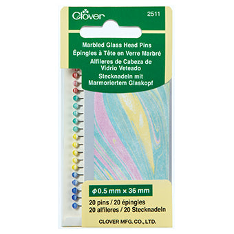 Alfileres Cabeza Redonda Vidrio Marmoleado 20 un