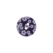 Bot&oacute;n Pl&aacute;stico Dise&ntilde;o Flores Morado