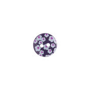 Bot&oacute;n Pl&aacute;stico Dise&ntilde;o Flores Morado