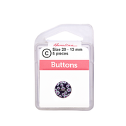 Bot&oacute;n Pl&aacute;stico Dise&ntilde;o Flores Morado