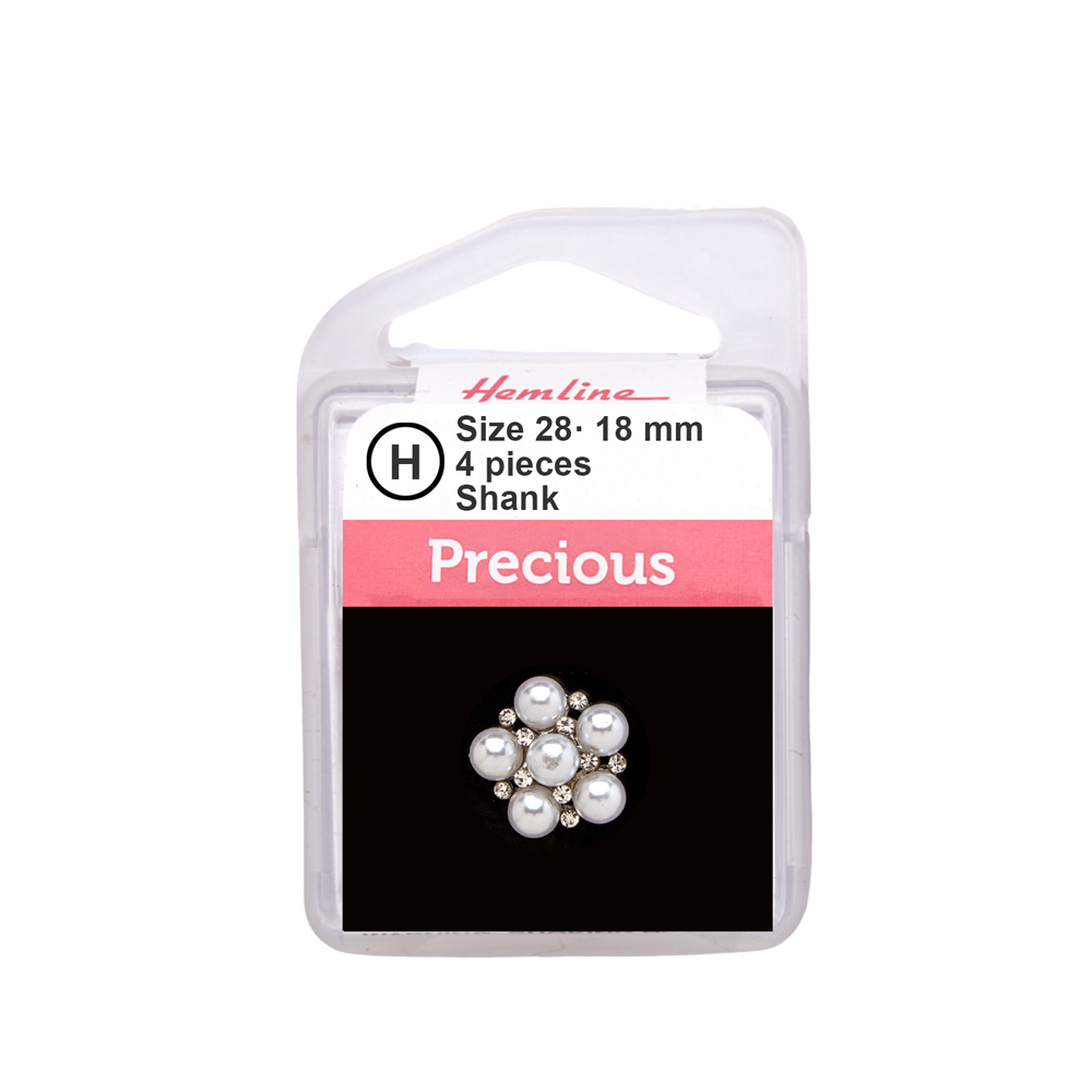 Bot&amp;oacute;n Perla Redondo Blanco