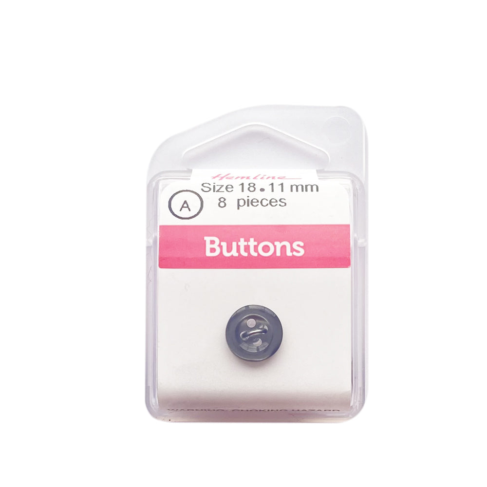 Botón Plástico Gris Brillante