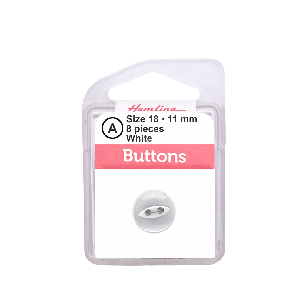 Bot&oacute;n Pl&aacute;stico Ojo de Pez Blanco