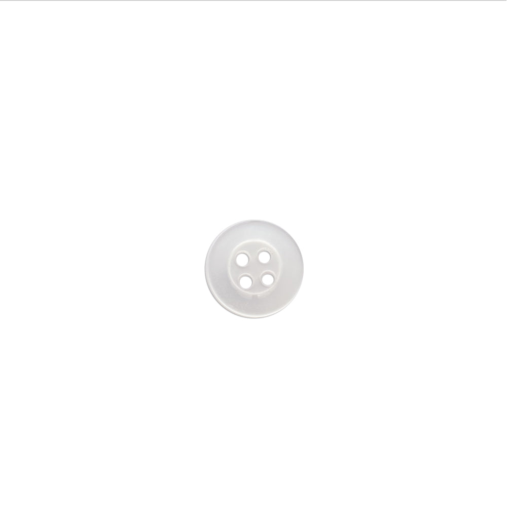 Botón Plástico Redondo Camisa Blanco