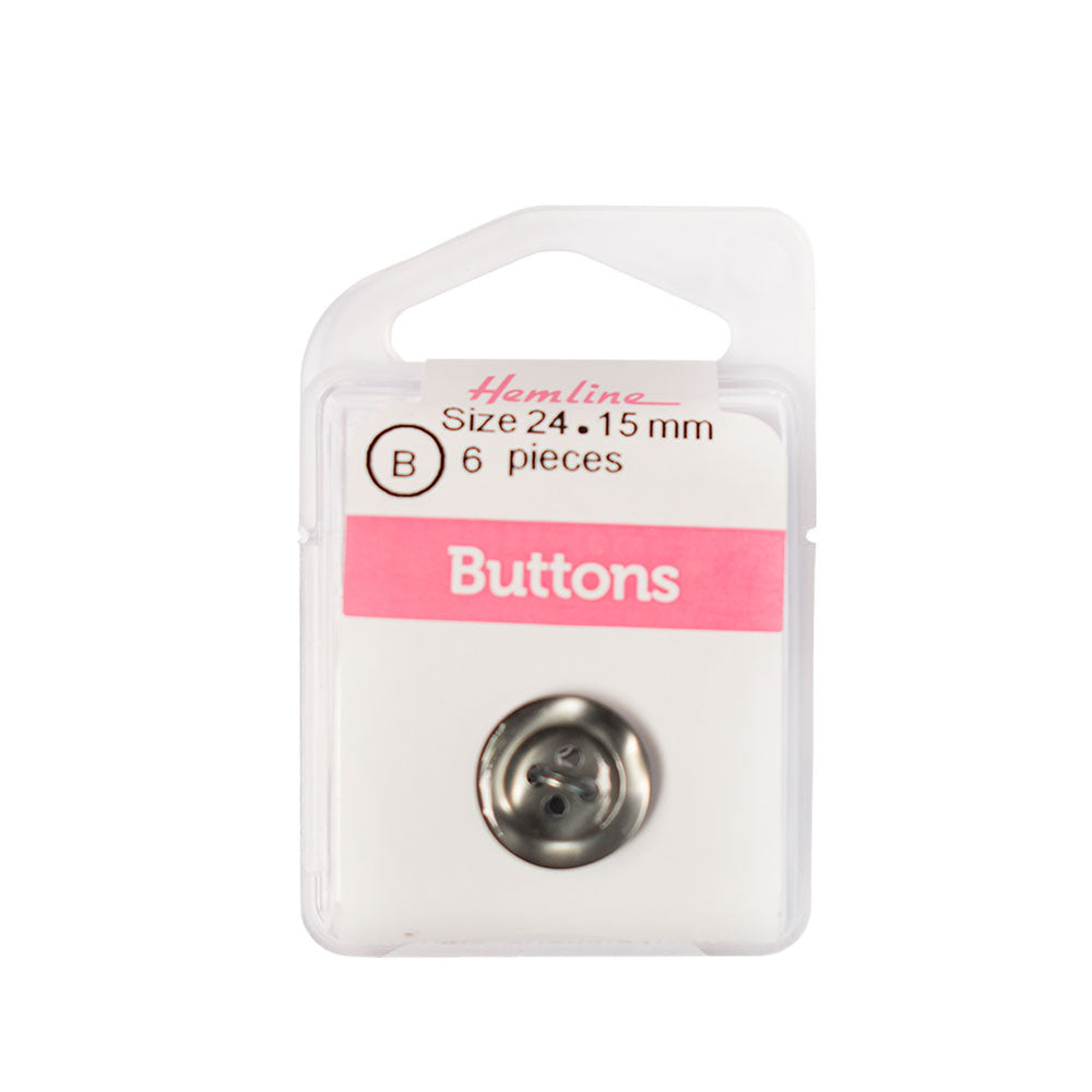 Bot&oacute;n Pl&aacute;stico Gris Brillante