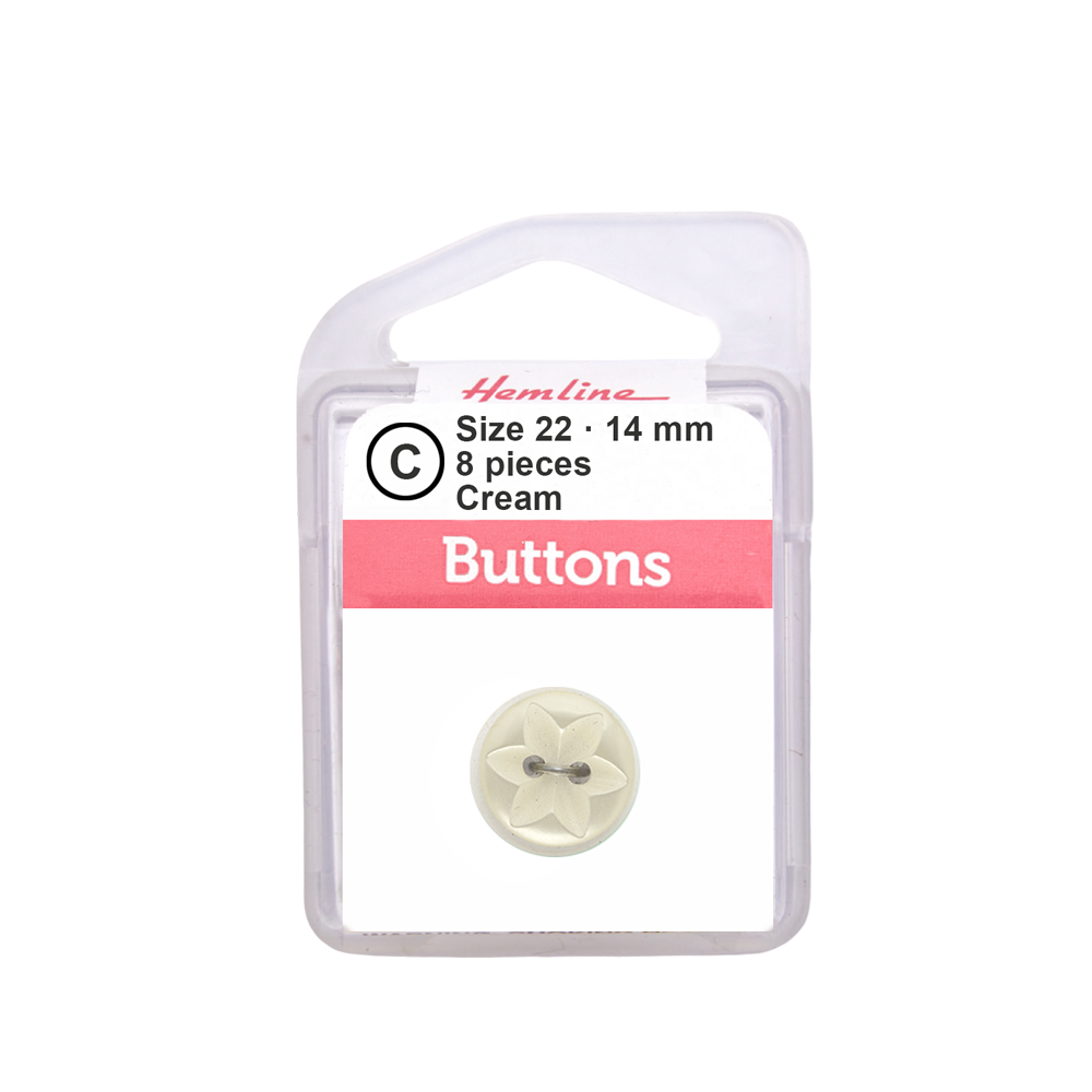Bot&amp;oacute;n Pl&amp;aacute;stico Redondo Estrella Crema