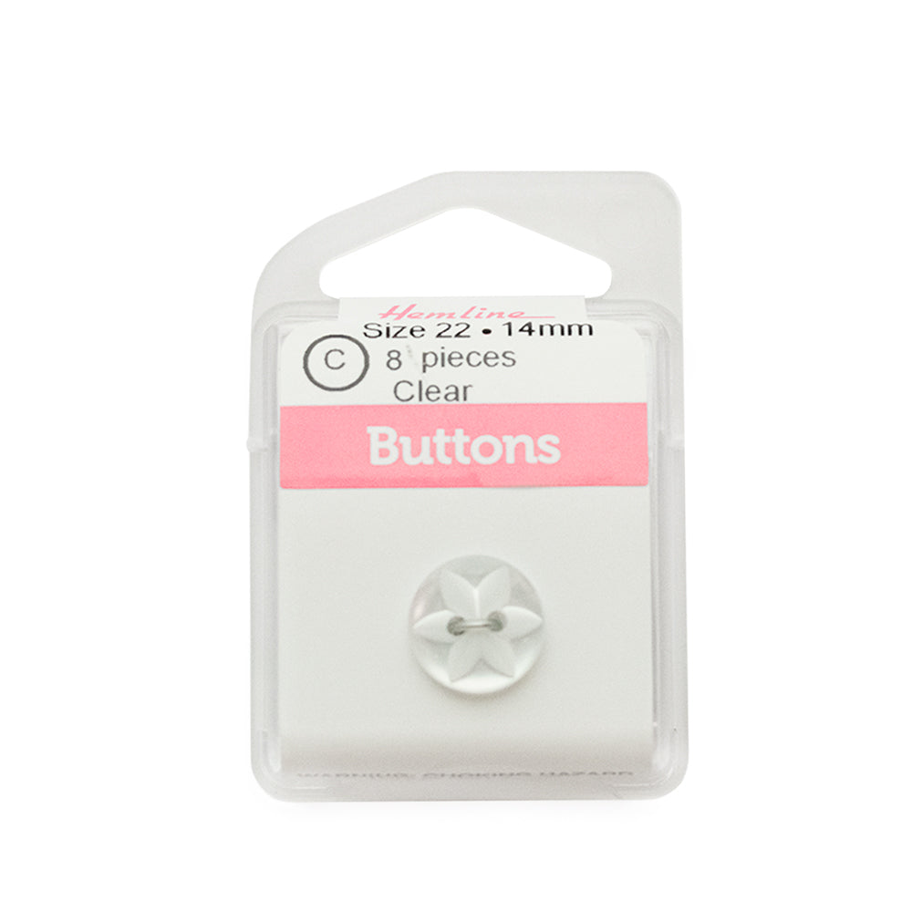 Bot&amp;oacute;n Pl&amp;aacute;stico Redondo Estrella Blanco