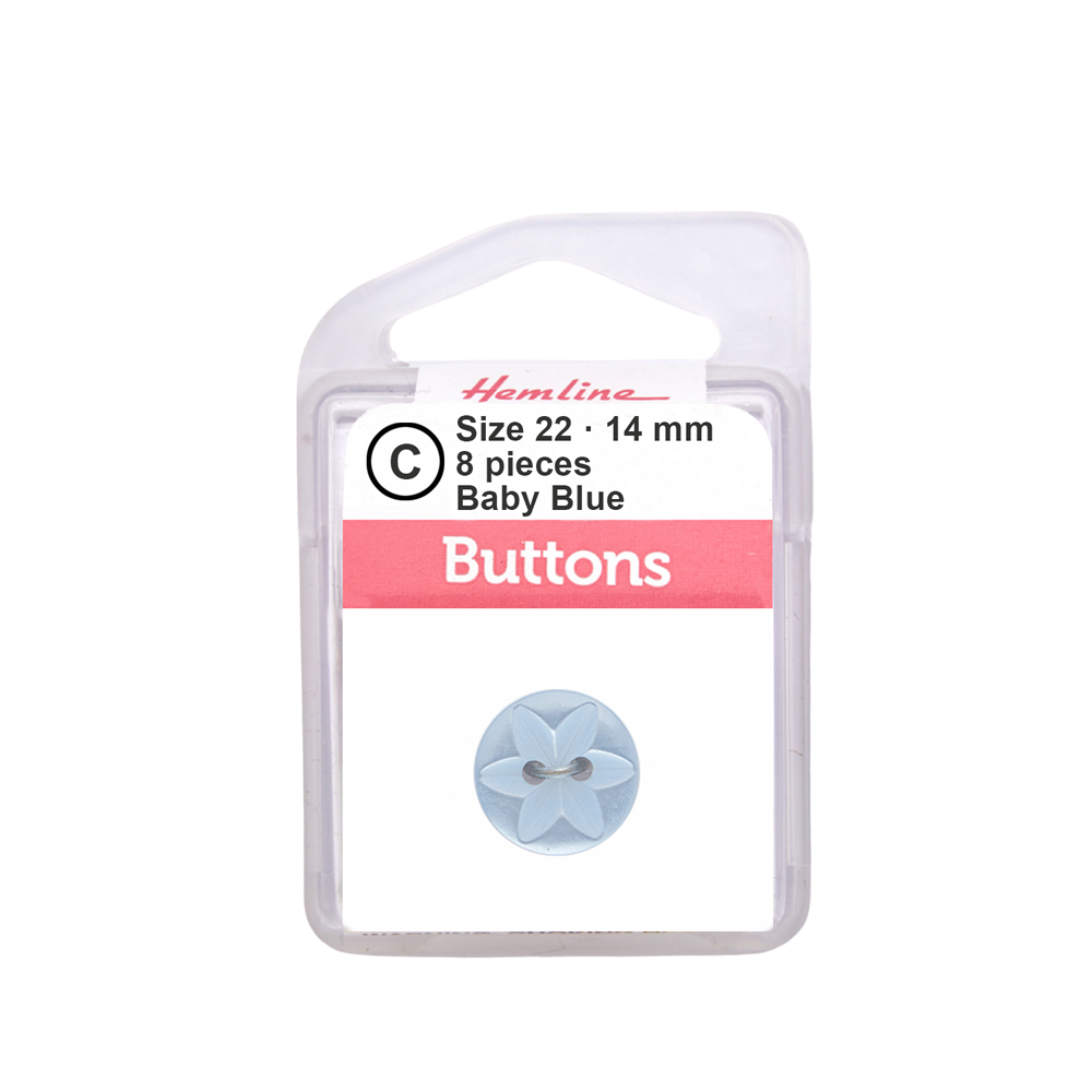 Bot&amp;oacute;n Pl&amp;aacute;stico Redondo Estrella Celeste