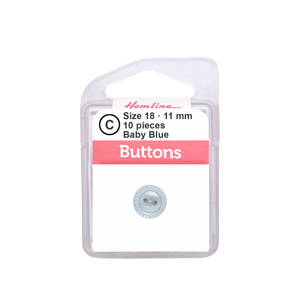 Bot&amp;oacute;n Pl&amp;aacute;stico Borde Cuerda Celeste