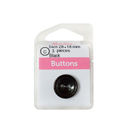 Bot&oacute;n Pl&aacute;stico Borde Doble Negro