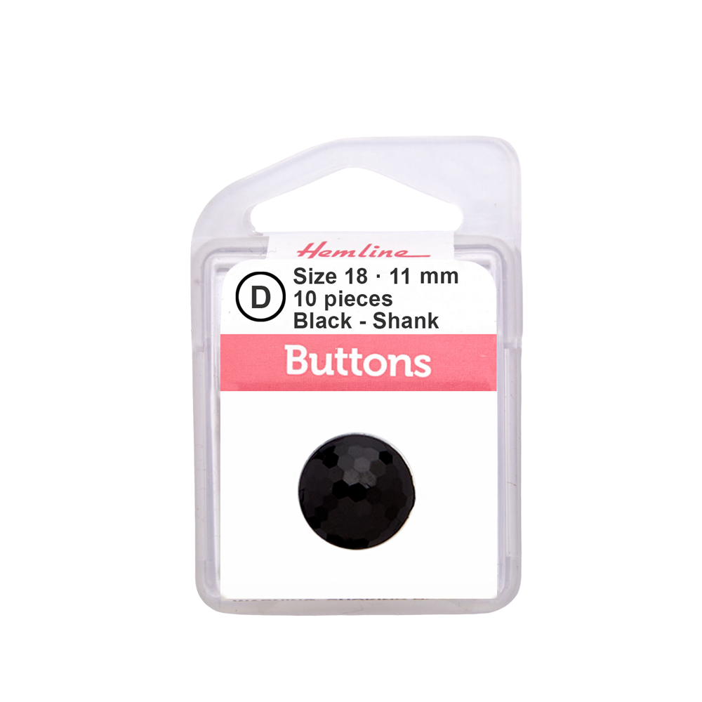 Bot&amp;oacute;n Pl&amp;aacute;stico Corte Diamante Negro