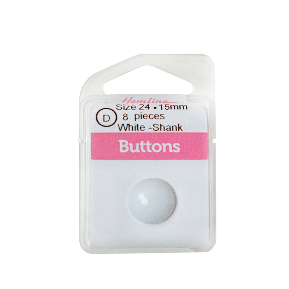 Bot&oacute;n Pl&aacute;stico Corte Diamante Blanco