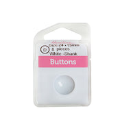 Bot&oacute;n Pl&aacute;stico Corte Diamante Blanco
