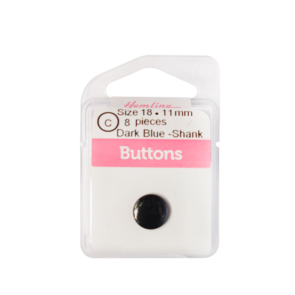 Bot&amp;oacute;n Pl&amp;aacute;stico Redondo Plano Azul Rey