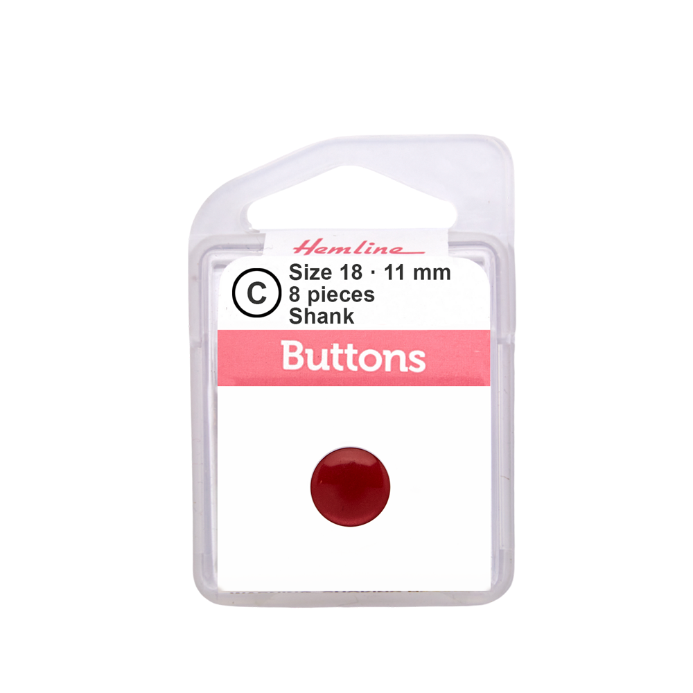 Bot&amp;oacute;n Pl&amp;aacute;stico Redondo Plano Rojo