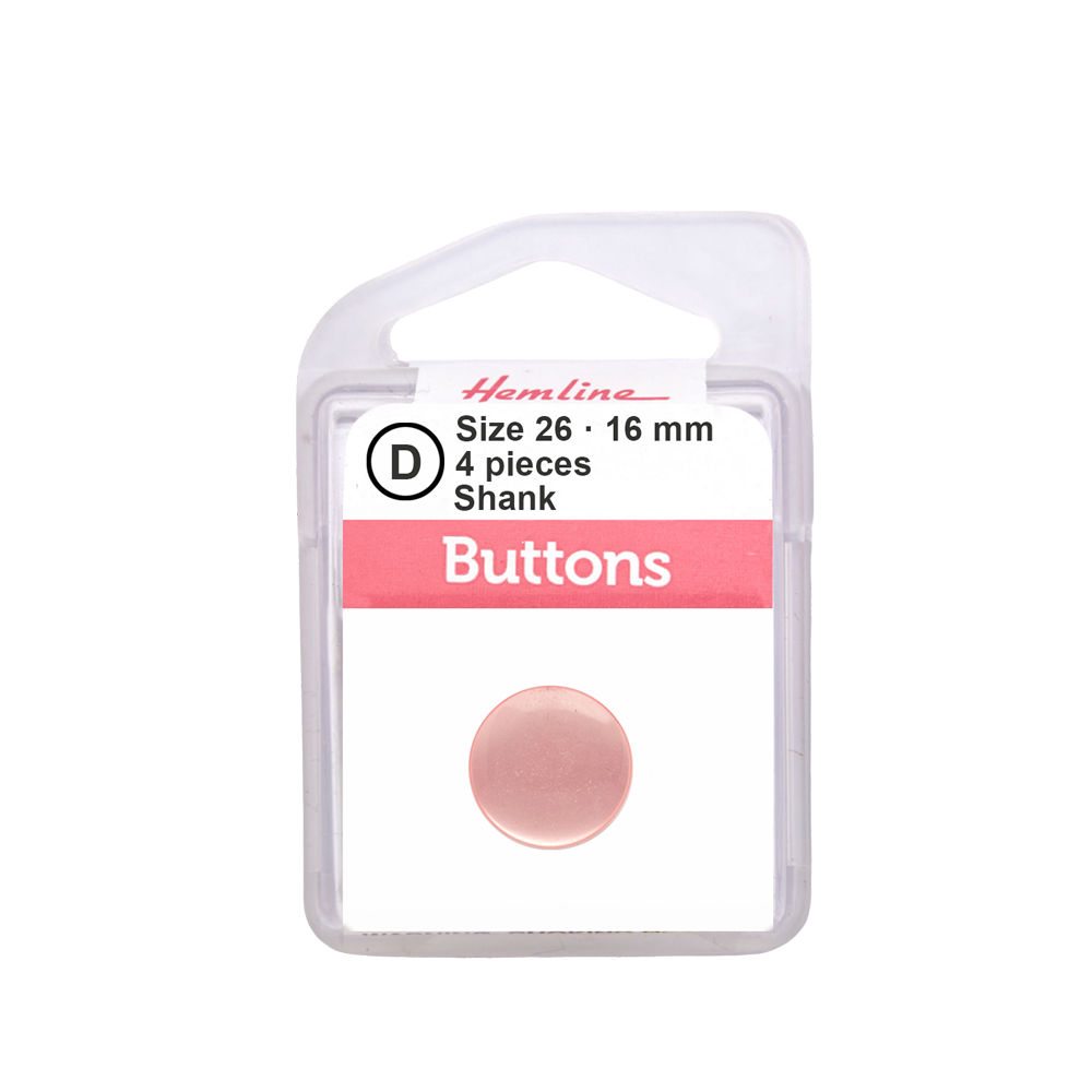 Bot&oacute;n Pl&aacute;stico Redondo Plano Rosado