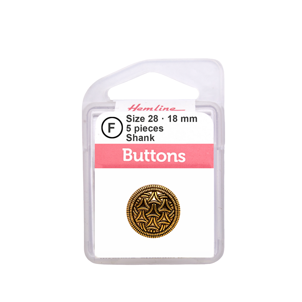 Bot&amp;oacute;n Met&amp;aacute;lico Calado Redondo Gold