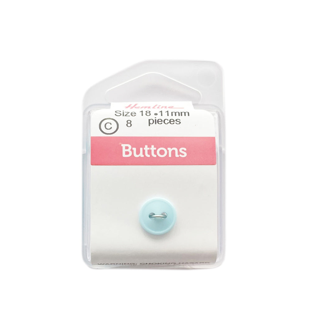 Botón Plástico Redondo Celeste