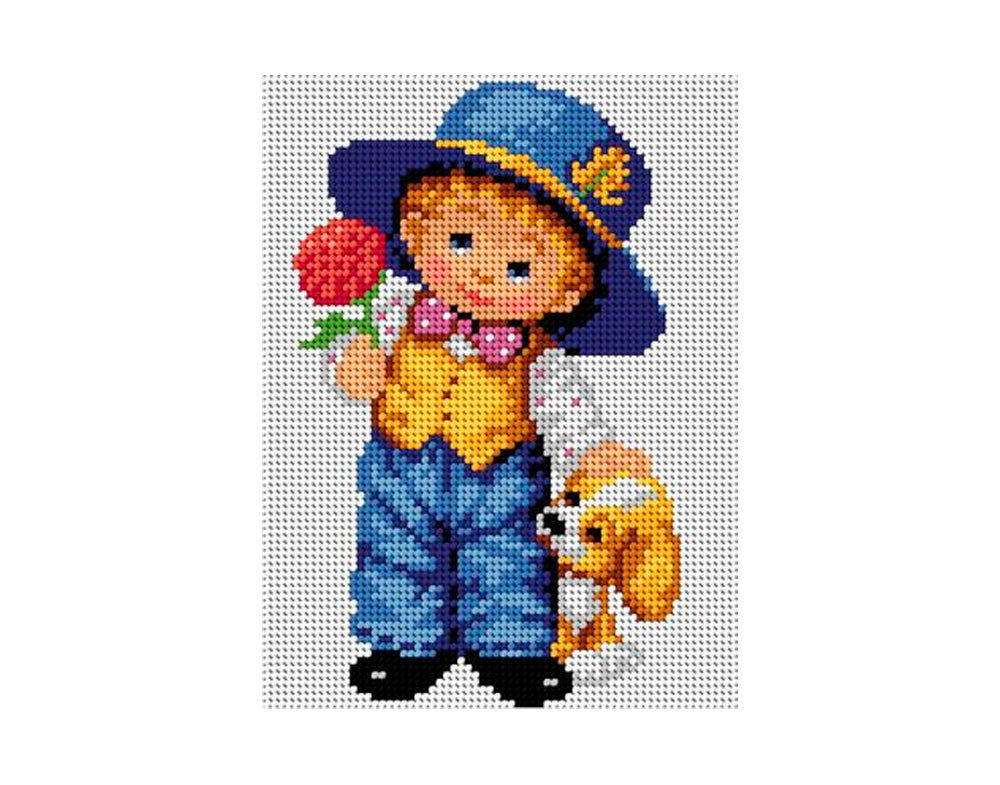 Kit de Esterilla para Bordar 15x20 Niño Ariadna