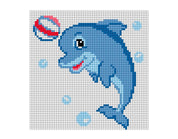 Kit de Esterilla para Bordar Delfín 15x15 Ariadna