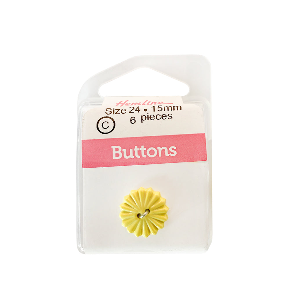 Botón Plástico Flor 24mm 6un